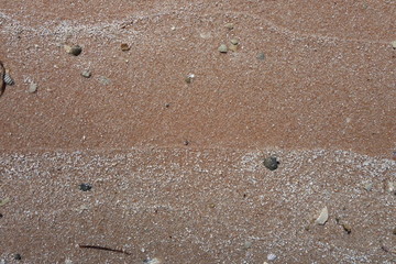 波によるビーチの砂模様（西オーストラリア・シャークベイ・Francois Peron National Park）