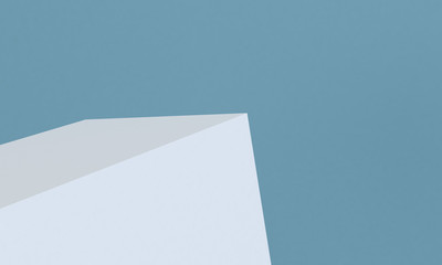Minimalist geometrical shape abstract background, pastel colors , 3d render.