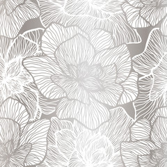 Floral seamless pattern. Plant texture for fabric, wrapping, wallpaper and paper. Decorative print.