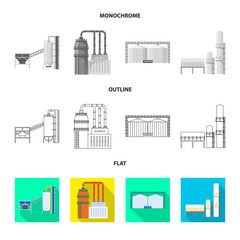 Isolated object of production and structure symbol. Set of production and technology stock vector illustration.