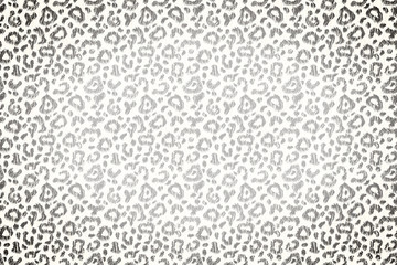 White leopard skin with black spots, detailed background