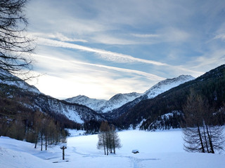 snow landscape in val martello