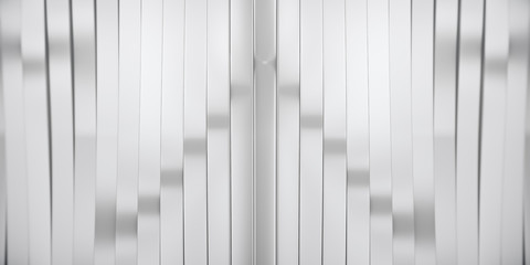 Fototapeta na wymiar Elegant Luxury White Metal smooth line background. Abstract metallic curve shapes. 3d render