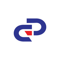 abstract letters cd simple geometric logo