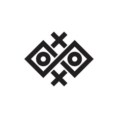 cross circle game square geometric line art logo