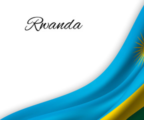 waving flag on white background.