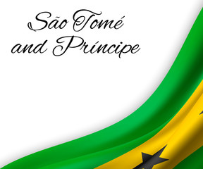 waving flag on white background.