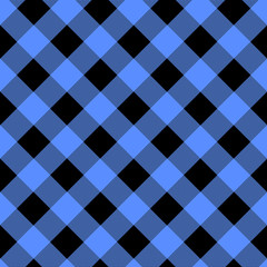 Black and blue lumberjack plaid seamless pattern, vector illustration eps10