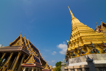 Golden pagoda of grand palace buddhist temple