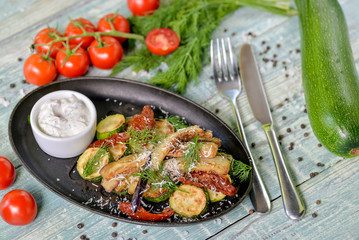chicken with vegetables 