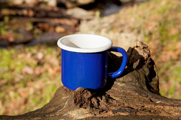  Camp equipment. Autumn or winter concept nature walks.