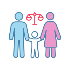 Family court color icon