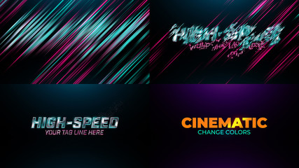 Diagonal Glitch Reveal Title