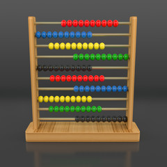 Abacus. 3D Rendering