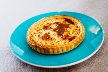 Quiche Lorraine with smoked bacon