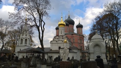 Old orthodox monasteries in Moscow Russia