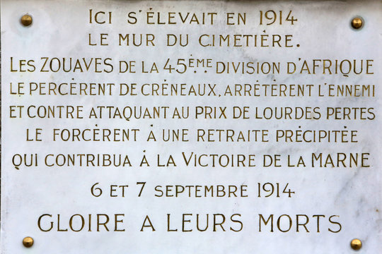 The Zouaves of the 45th African Division. Military Cemetery. Chambry. 