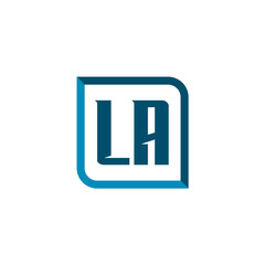 Initial Letter Logo LA Template Vector Design
