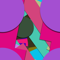 Flat material design - Creative vector trend seamless