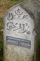 Tomb stone. French military cemetery.