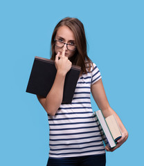 Student with books