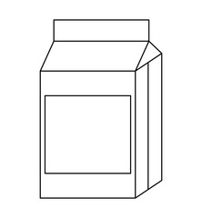 milk in box isolated icon