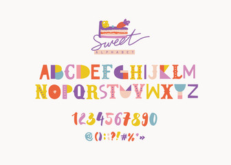 Creative colorful alphabet for kids.