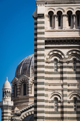 Marseilles, France - September 2018: the architecture of Notre Dame de la Major