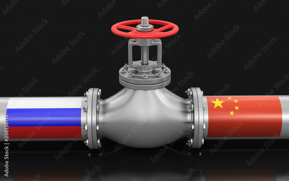 Poster pipeline with flags. image with clipping path
