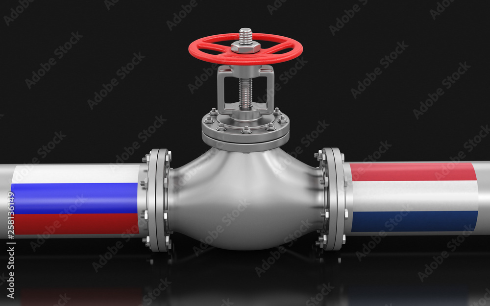 Poster pipeline with flags. image with clipping path