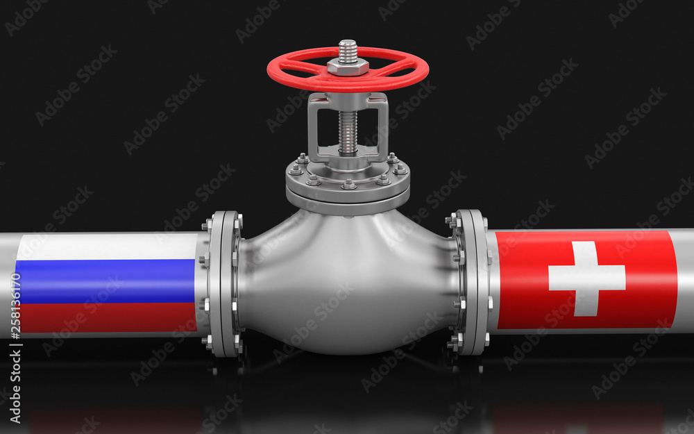 Poster pipeline with flags. image with clipping path