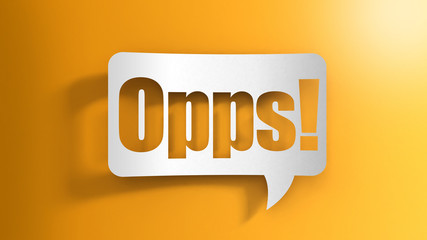Speech bubble with Oops