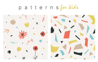 Soft colored lovely patterns for childrens.