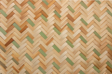 Naklejka premium Rattan texture, detail handcraft bamboo weaving texture background.
