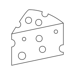 delicious cheese isolated icon