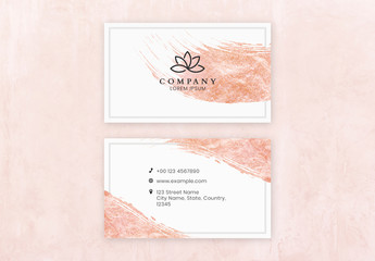 Pink Modern Business Card Design