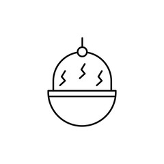 bonfire cooking line icon