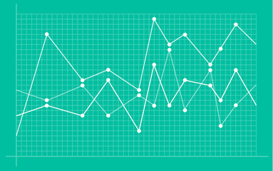 Fototapeta premium Abstract financial chart with uptrend line graph
