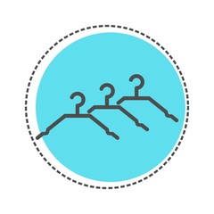 Laundry icons in flat colors style. Vector illustration