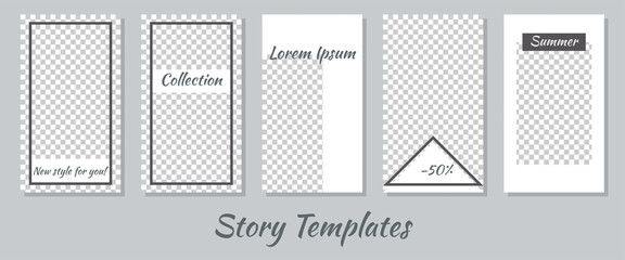 A set of minimalist stories for social networks. Frame for your photos. Seth to create your unique content. Templates for stories.