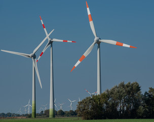 Fototapeta premium Windkraftanlagen Onshore an der Nordseeküste von Schleswig Holstein