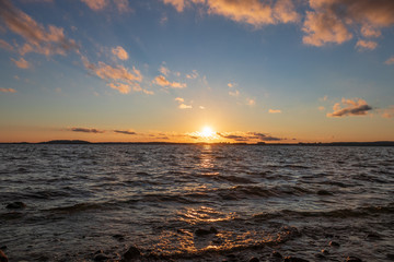 Seascape of Baltic Sea on Ruegen, Germany