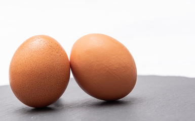  raw eggs on a natural background