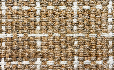 The texture of the rug of coarse fiber. Background for design and decoration.