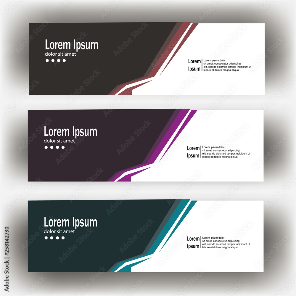 Wall mural abstract geometric design banner web template. banner web design vector template