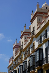 Cádiz (Spain). House of the Five Towers in the Plaza de España of the city of Cádiz