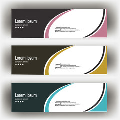abstract geometric design banner web template. Banner web design vector template