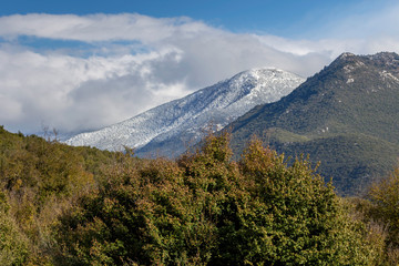 Mountains on a winter, overcast day (Peloponnese, Greece)