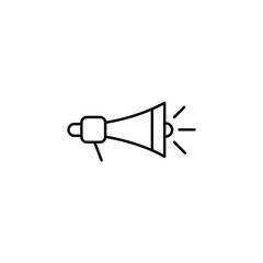 loudspeacker megaphone line black icon