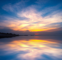 Fototapeta na wymiar Sunset Sky Above the Sea